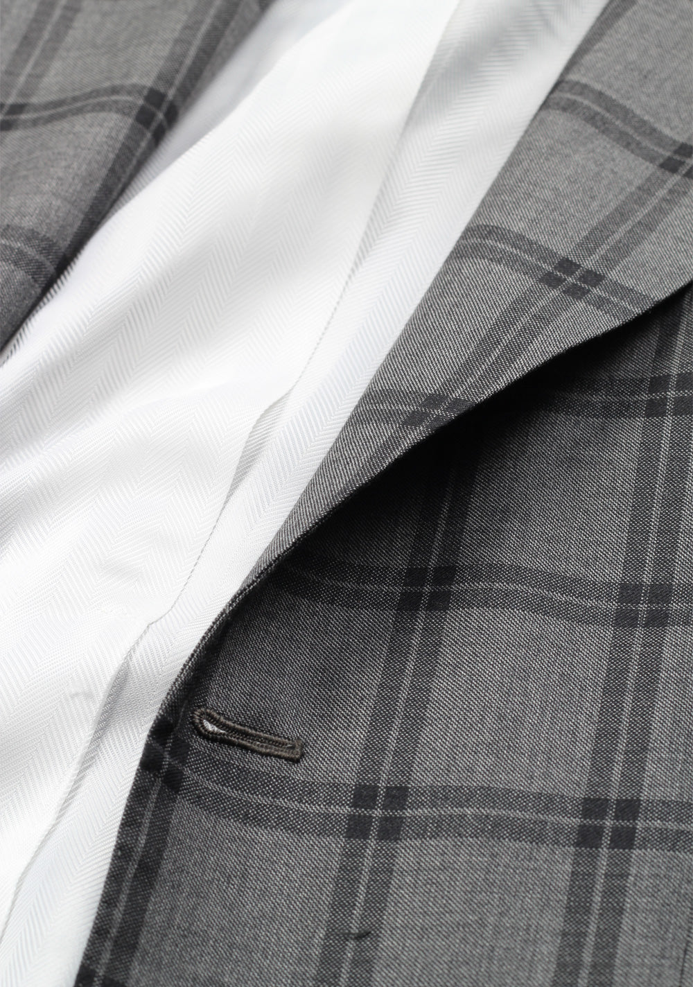 Kiton Gray Checked Suit Size 46 / 36R U.S. Cipa
