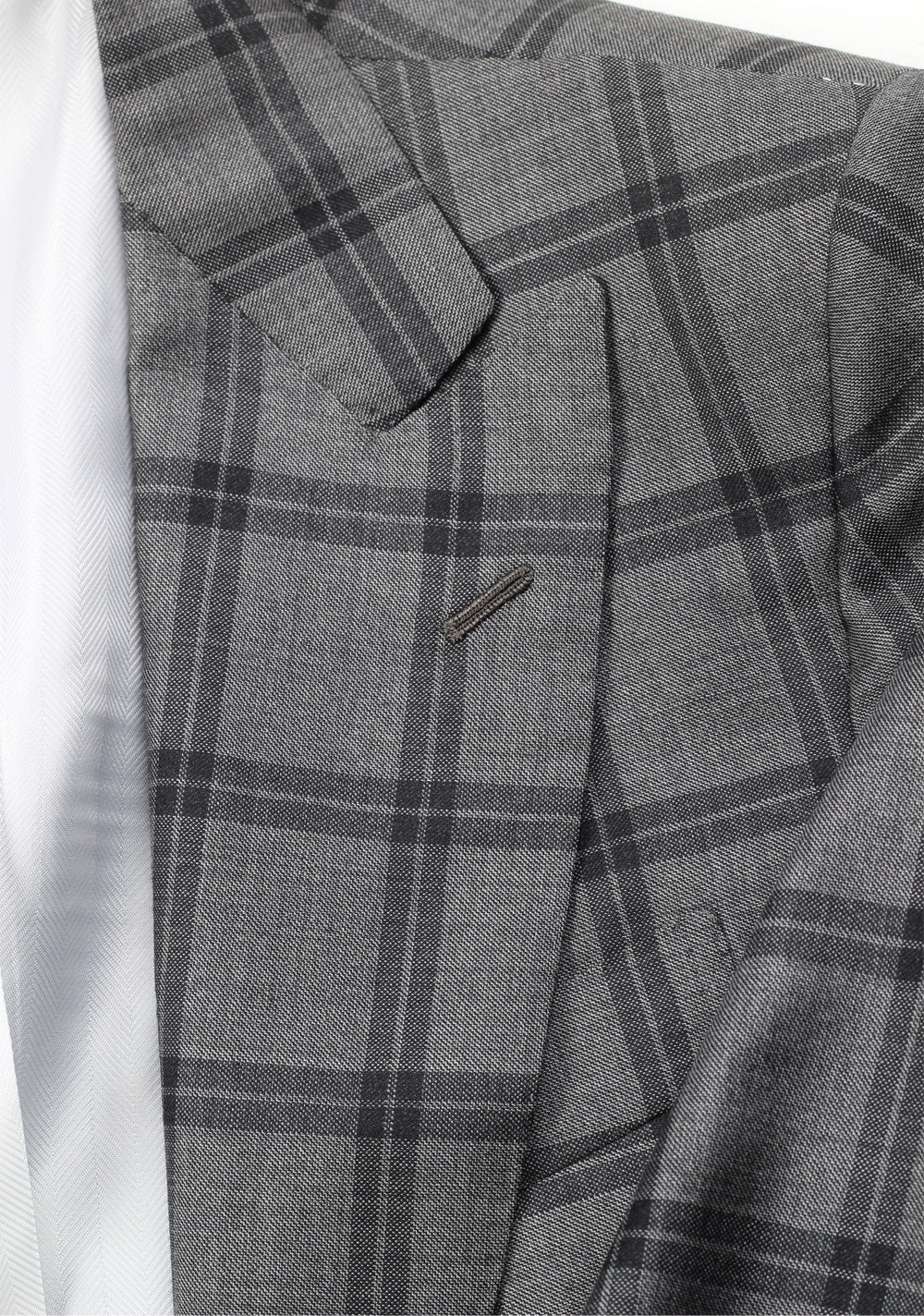 Kiton Gray Checked Suit Size 46 / 36R U.S. Cipa