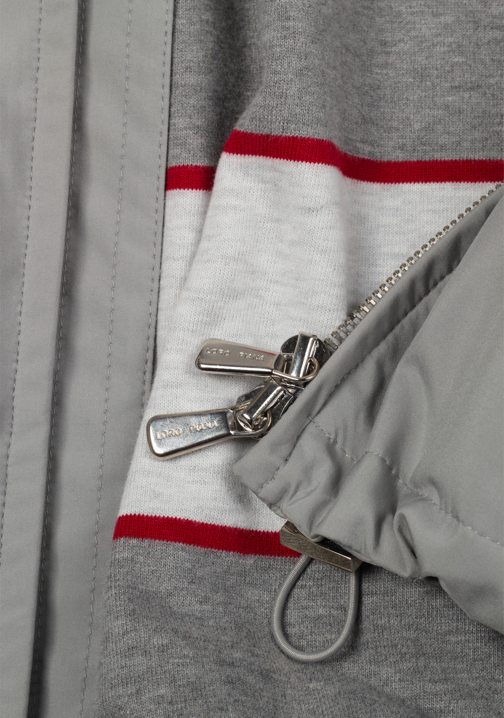 Loro Piana Gray Bomber Jack Storm System Coat Size M Medium Outerwear