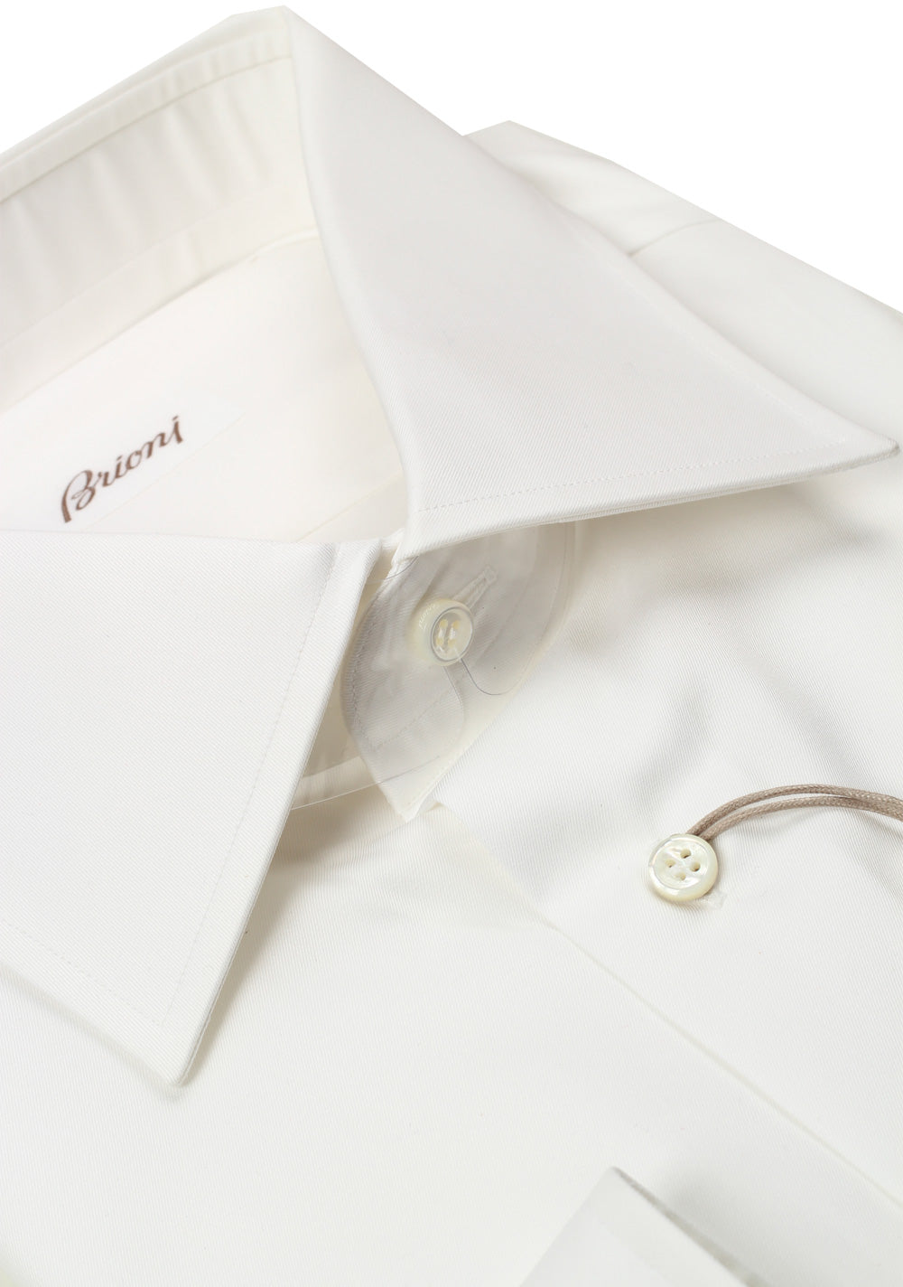 Brioni Solid White Shirt Size 45 / 17.75 U.S.