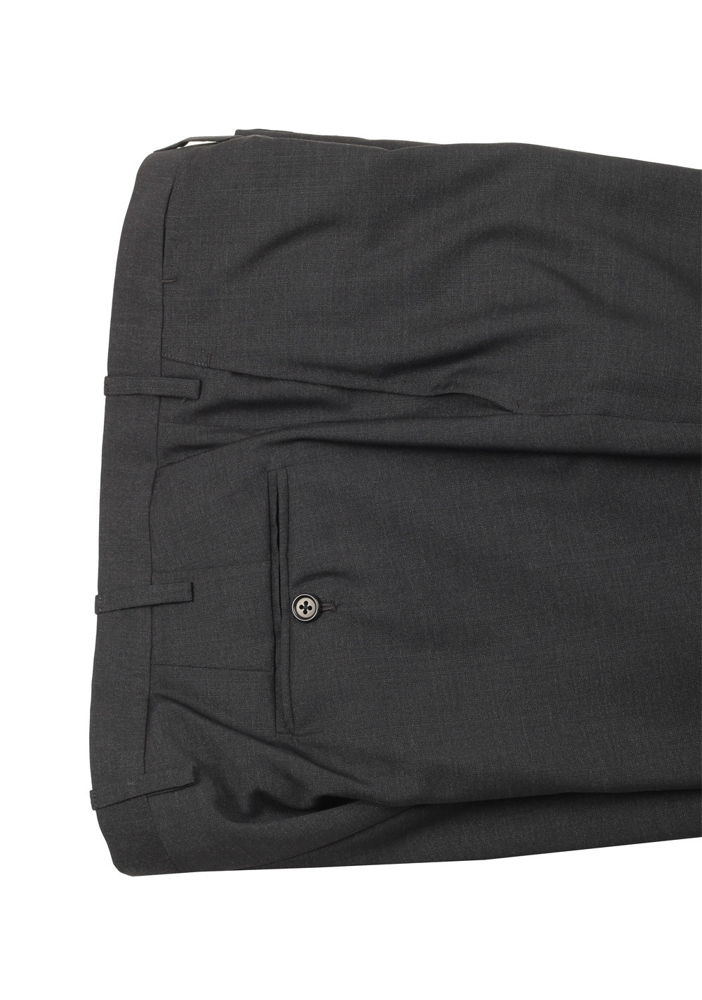 Kiton Solid Charcoal Suit Size 54 / 44R U.S. In Wool Silk