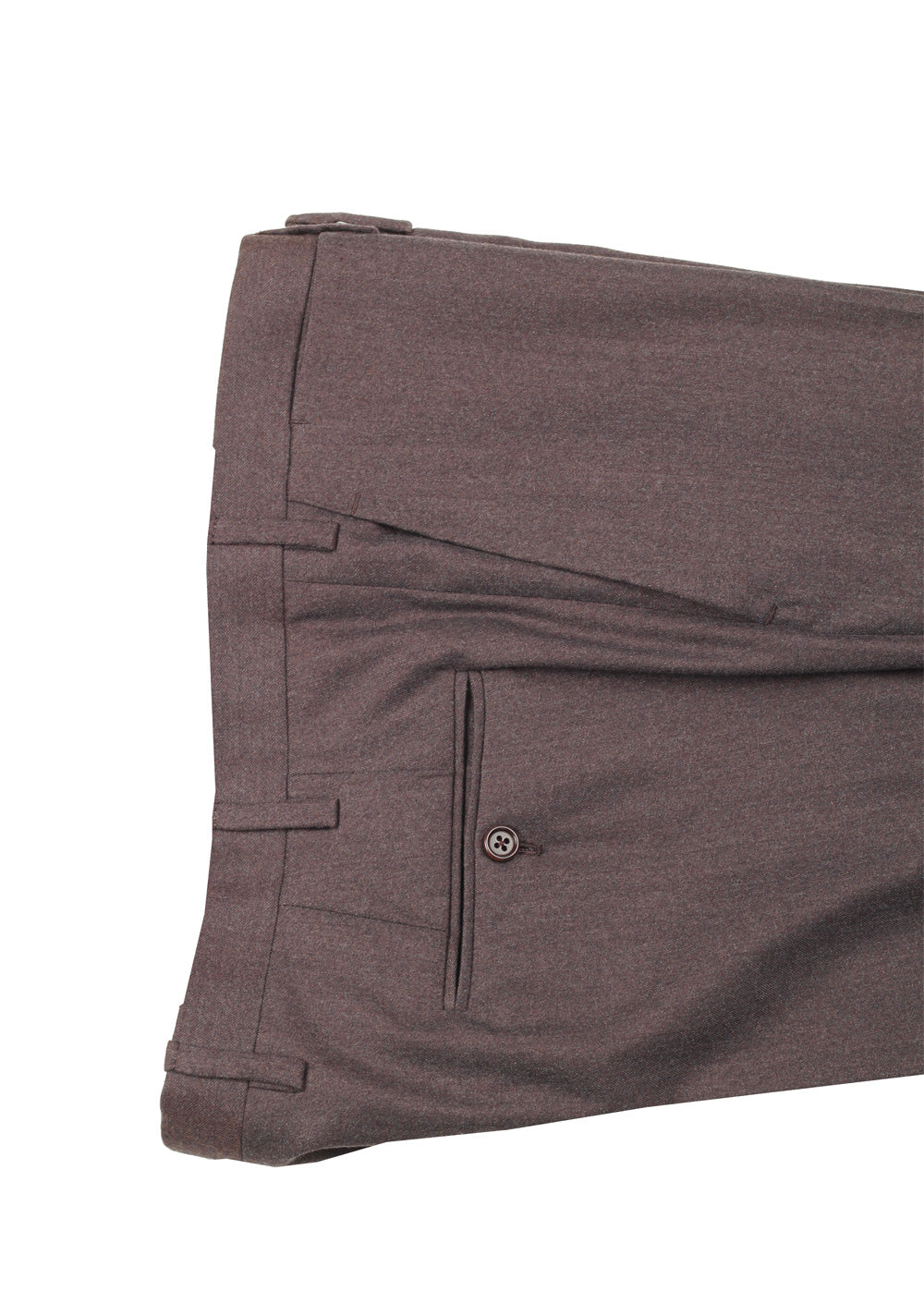 Kiton Solid Brown Suit Size 52 / 42R U.S. In Wool 14 Micron