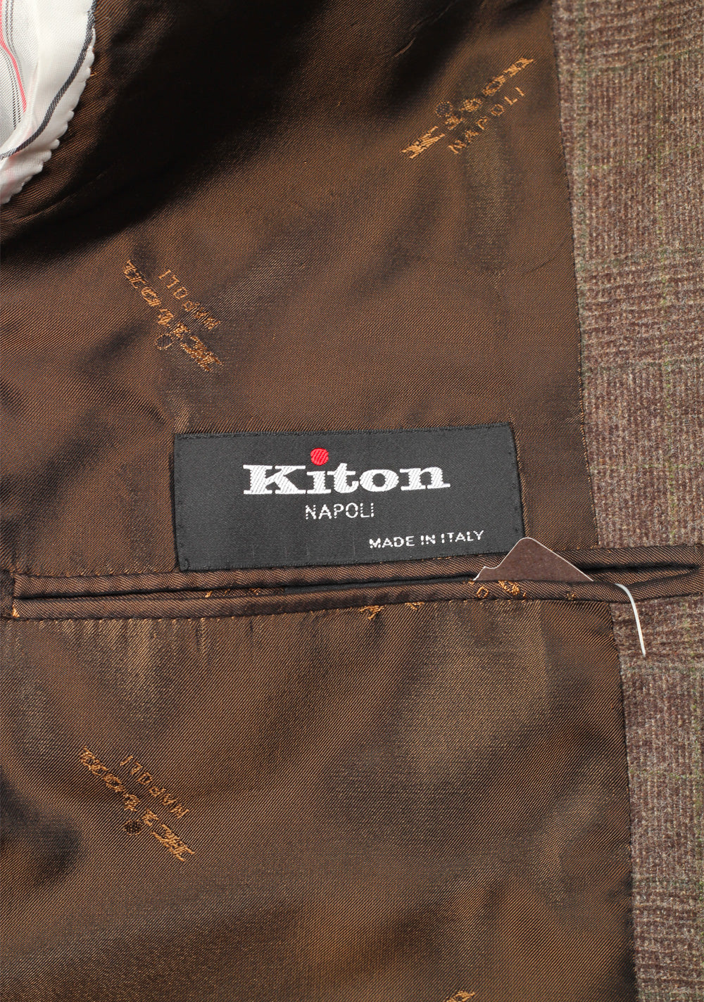 Kiton Checked Brown Sport Coat Size 50 / 40R U.S. In Cashmere