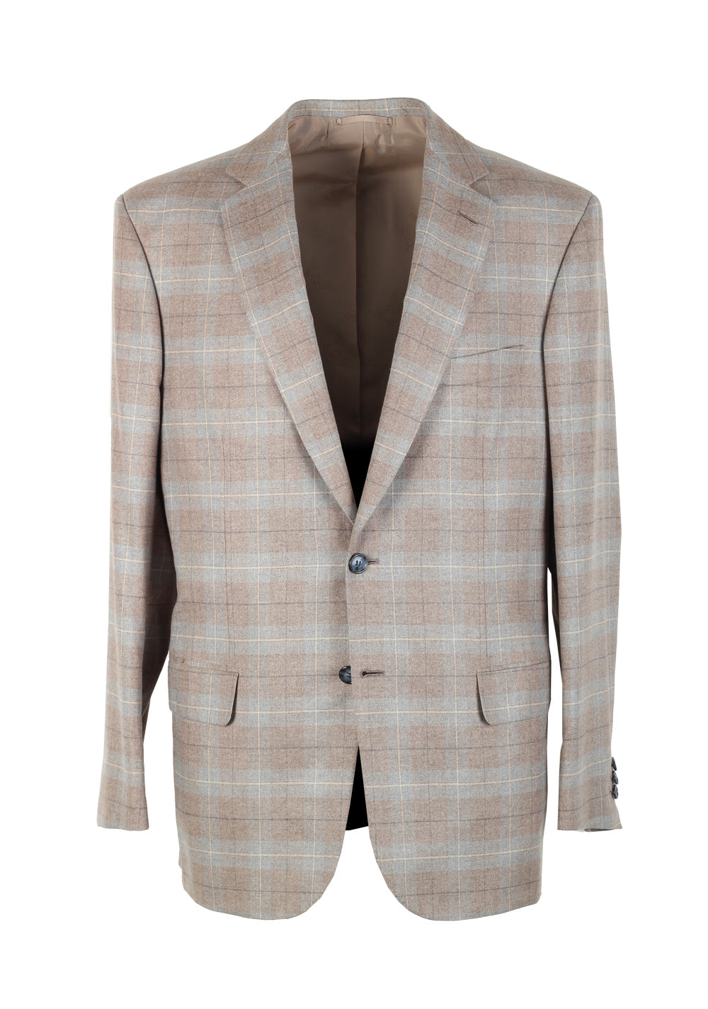 Brioni Gray Checked Colosseo Sport Coat Size 50 / 40R U.S. In Silk Cashmere