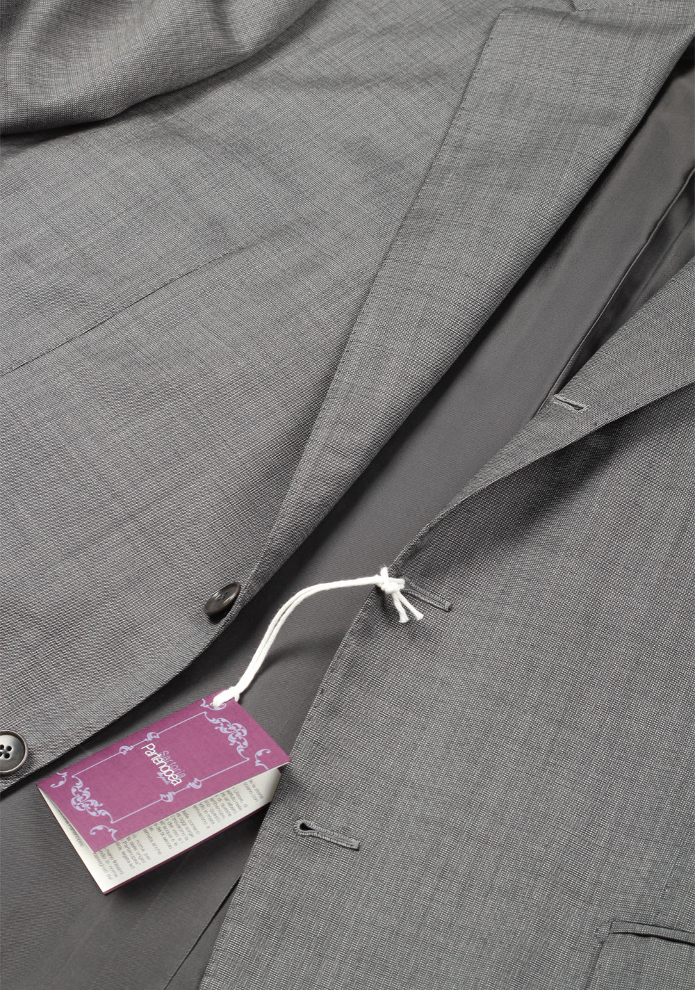 Sartoria Partenopea Gray Suit Size 58 / 48R U.S. In 100% silk