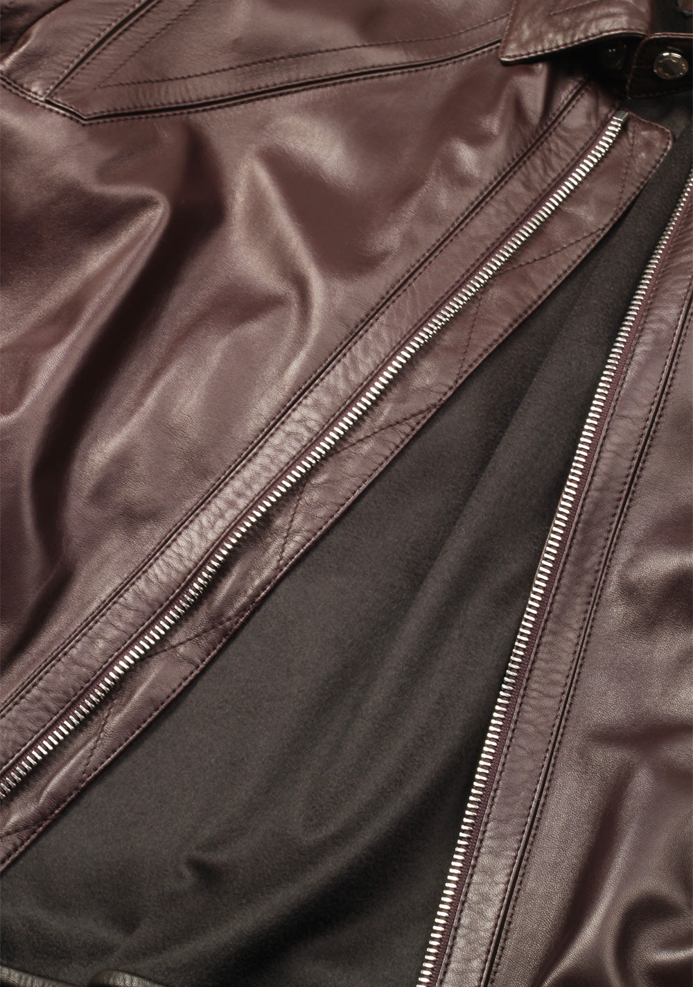 Massimo Sforza Brown Leather Coat Jacket Size 56 / 46R U.S.