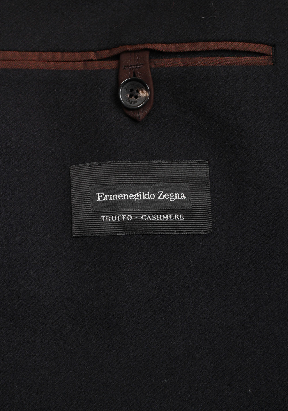 Ermenegildo Zegna Trofeo Cashmere Black Sport Coat Size 56 / 46R U.S.