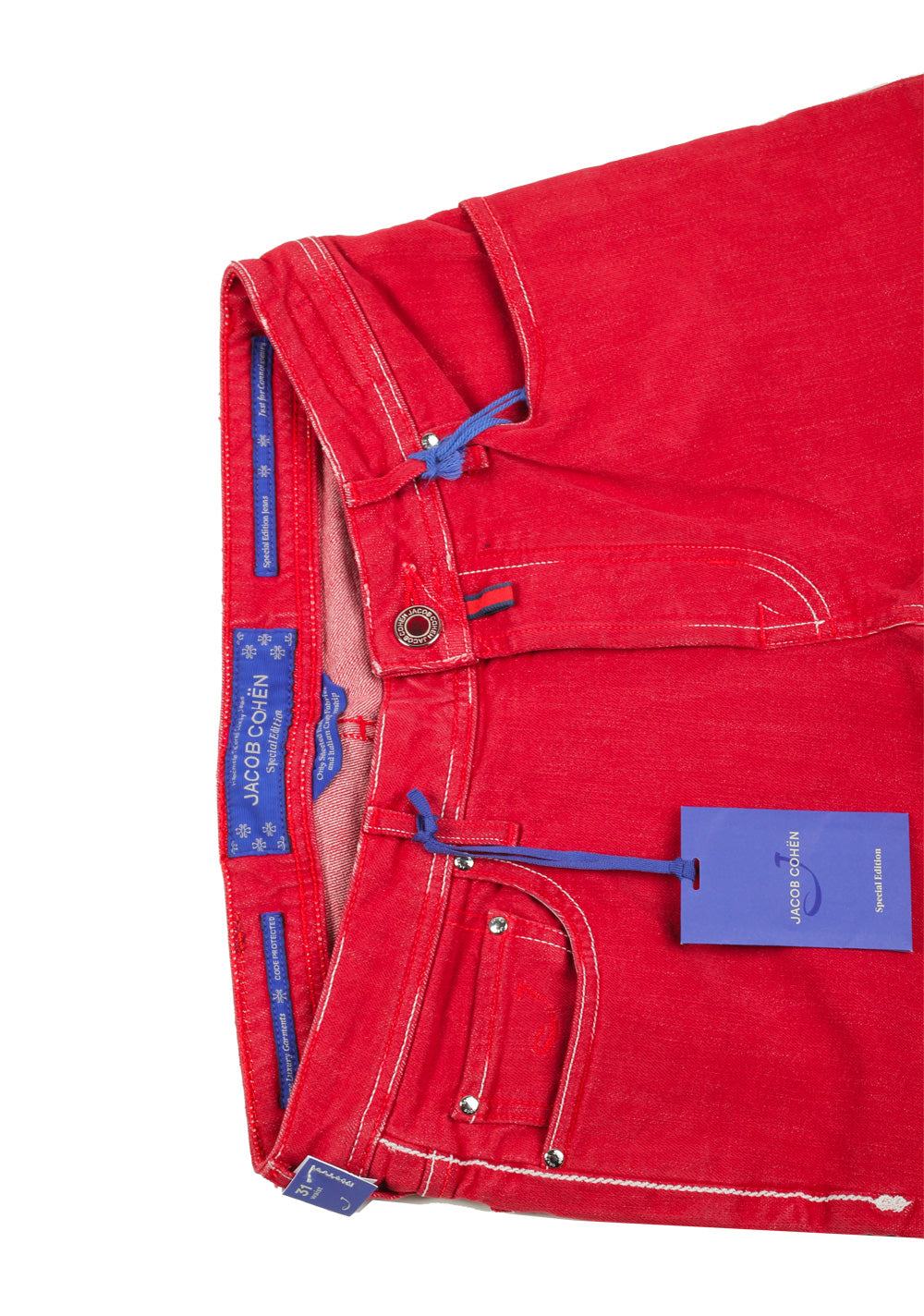 Jacob Cohen Red J688 Comfort Jeans Size 47 / 31 U.S.