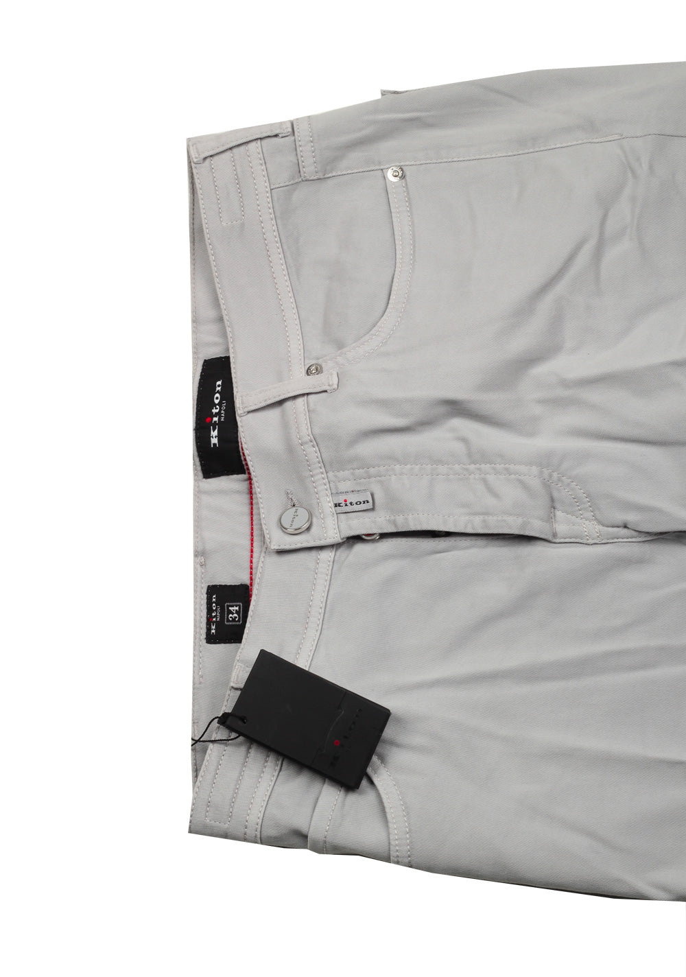 Kiton Gray Slim Jeans Size 50 / 34 U.S.