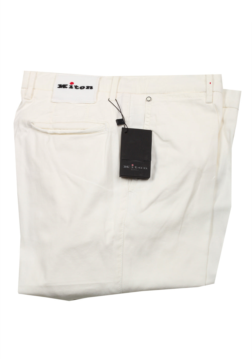 Kiton White Chino Trousers
