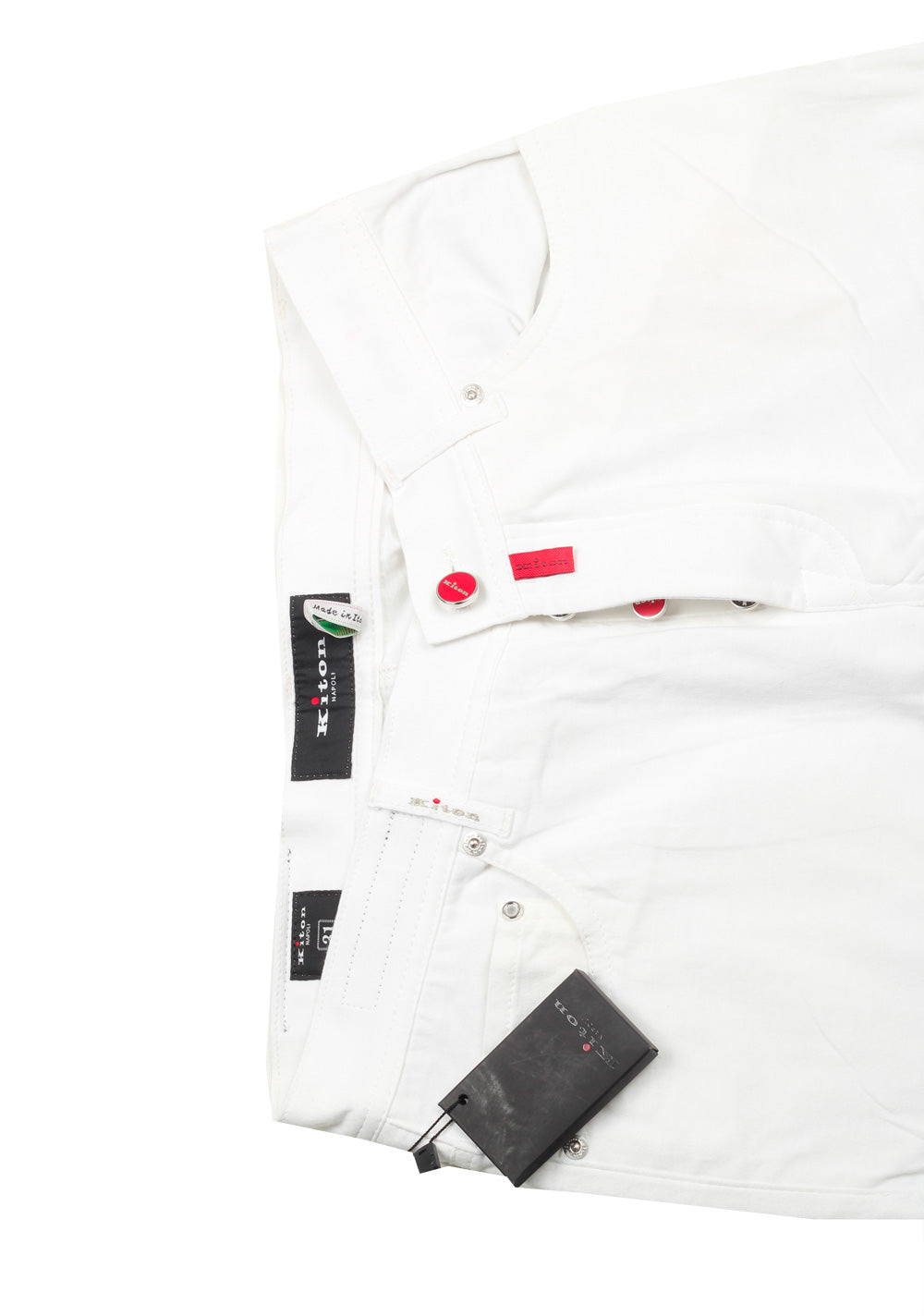 Kiton White Slim Jeans Size
