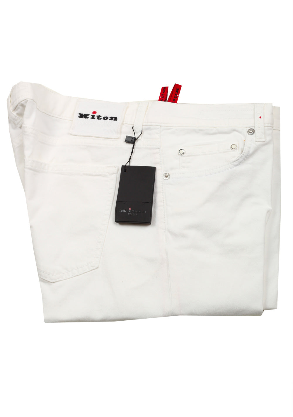 Kiton White Jeans Size 52 / 36 U.S.