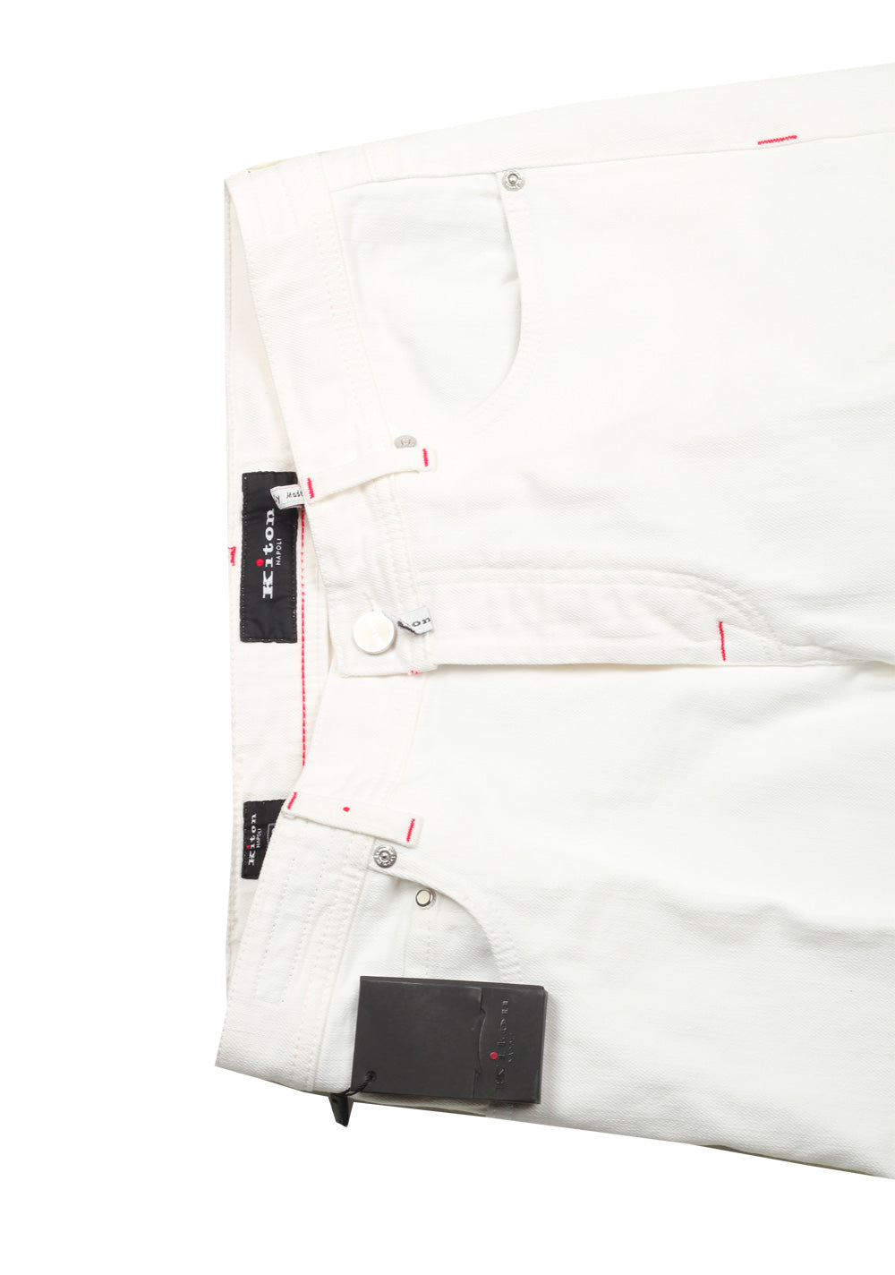 Kiton White Slim Jeans Size 49 / 33 U.S.