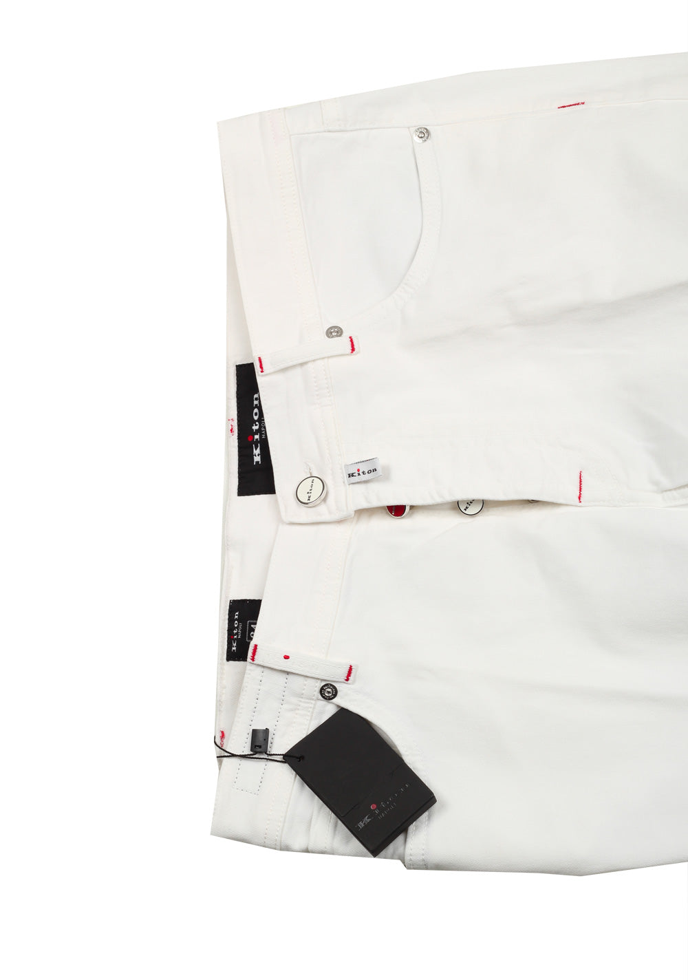 Kiton White Slim Jeans