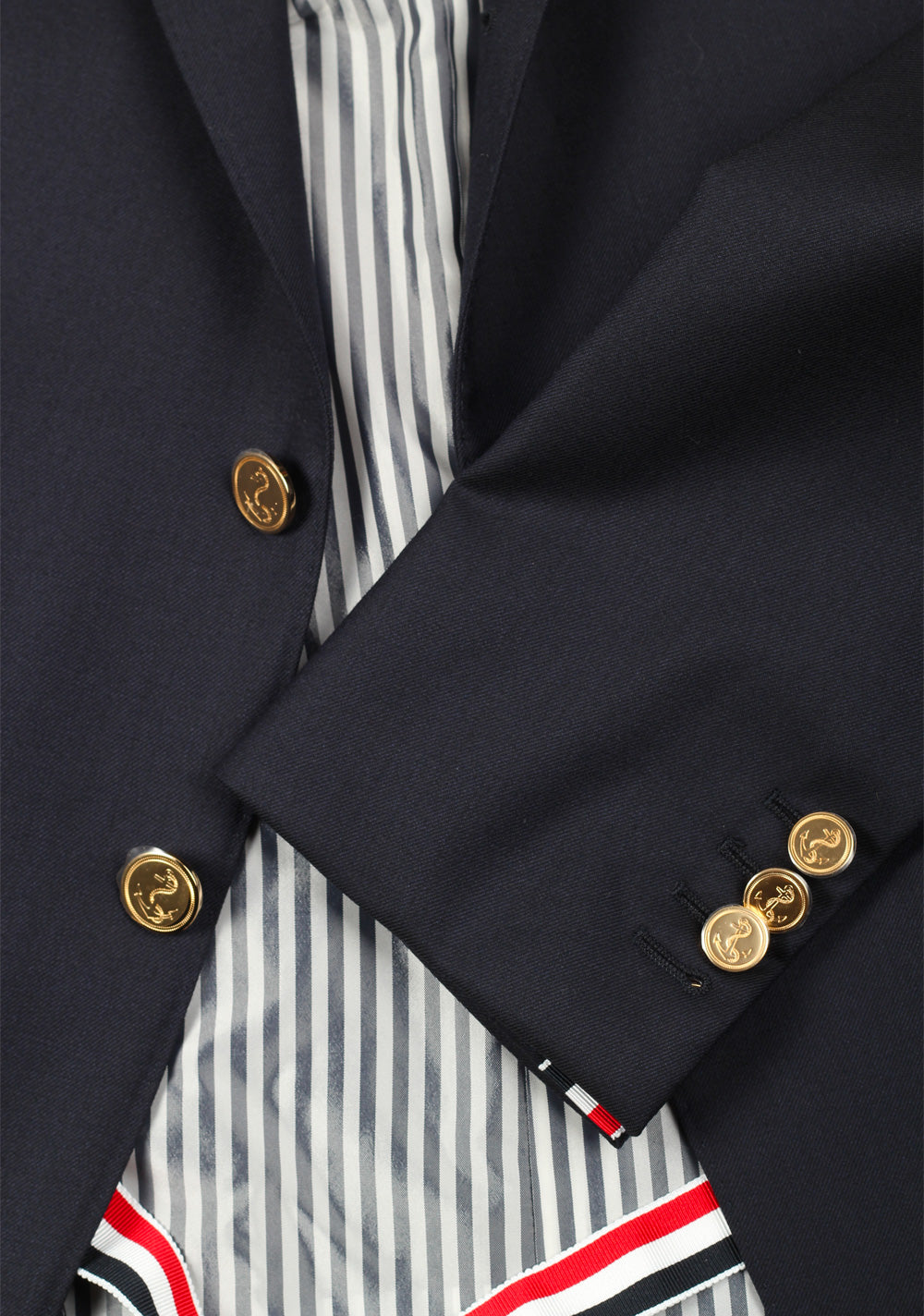 Thom Browne NEW YORK Twill High Armhole Blue Blazer Sport Coat Size 54 / 44 U.S.