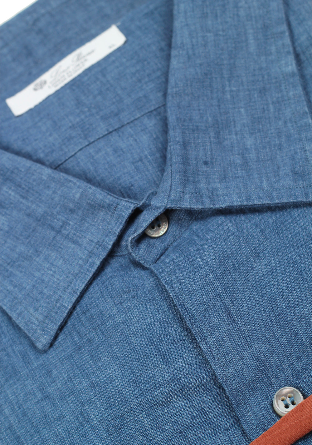 Loro Piana Solid Blue Linen Size XL / 42 IT / 16,5 U.S.
