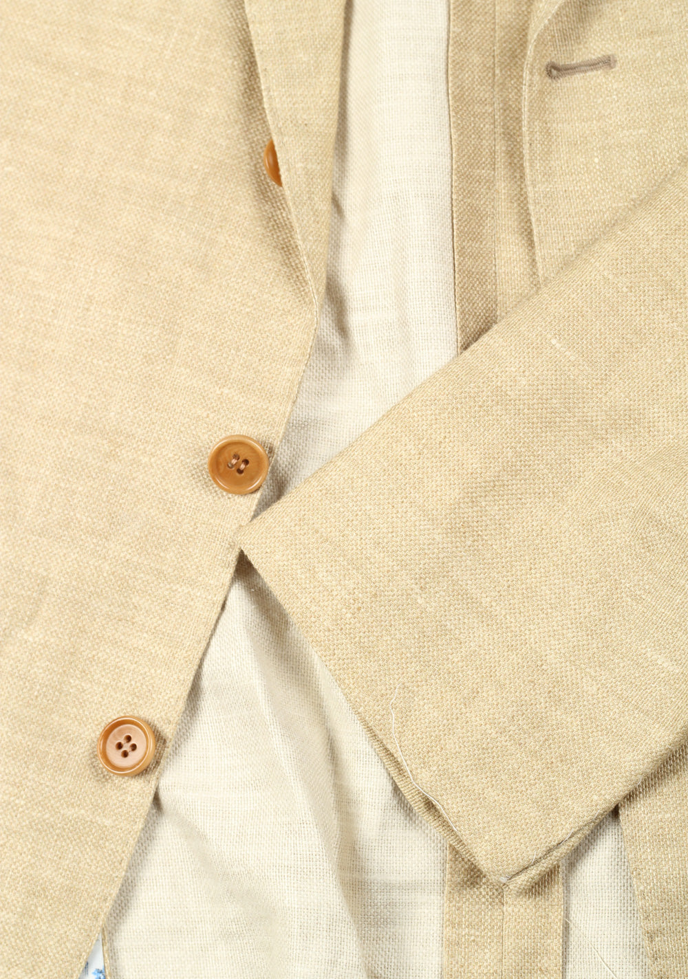 Sartorio By Kiton Sand Beige Sport Coat Size 50 / 40R U.S. In Linen Silk Cashmere