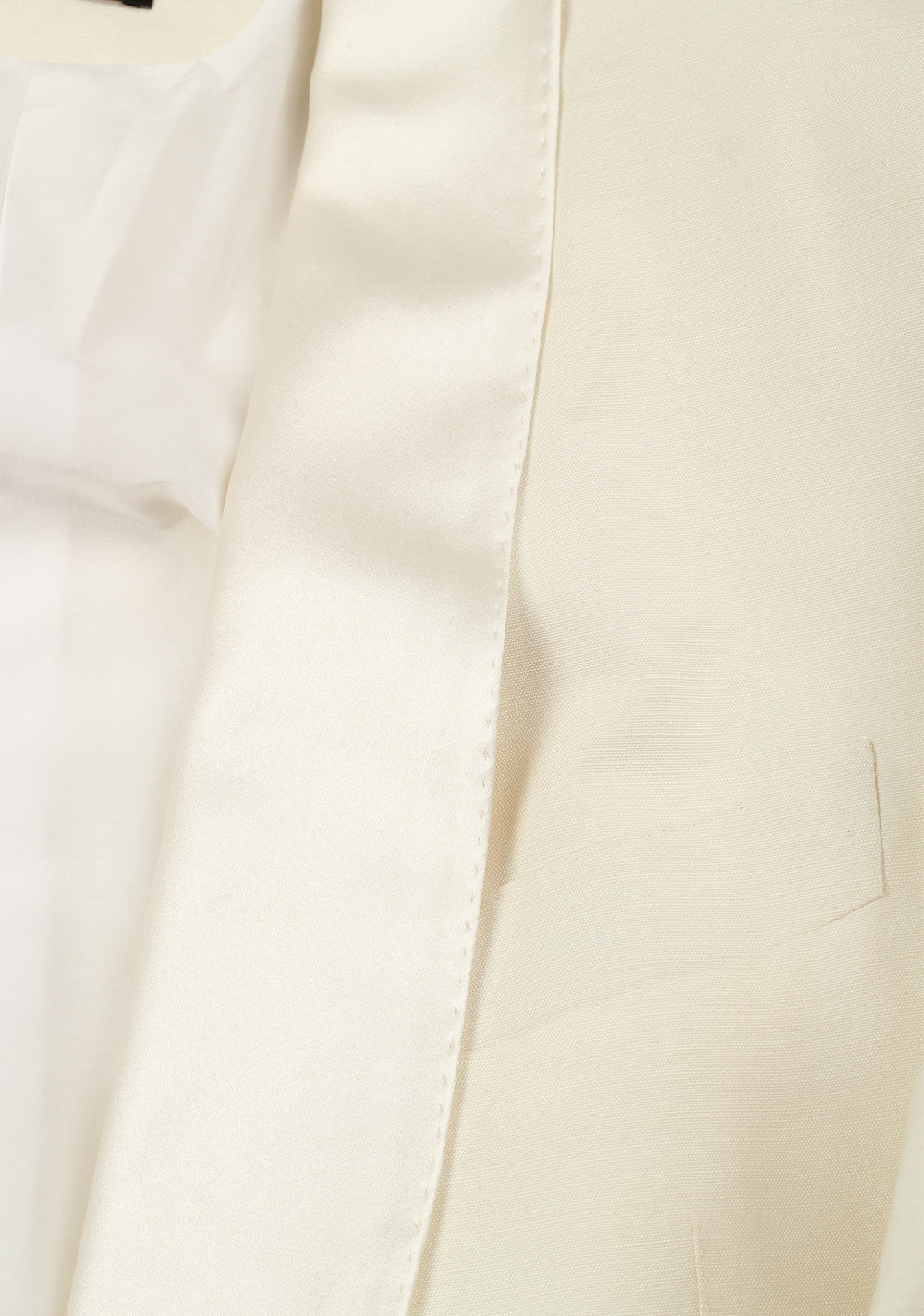ZEGNA Couture Off White Silk Tuxedo Dinner Jacket