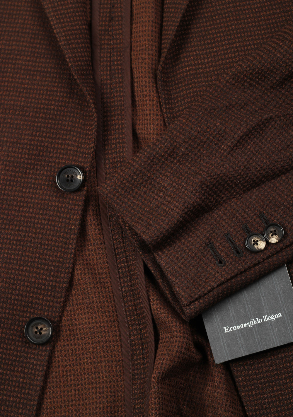 ZEGNA Silk Checked Brown Sport Coat Size 48 / 38R U.S.