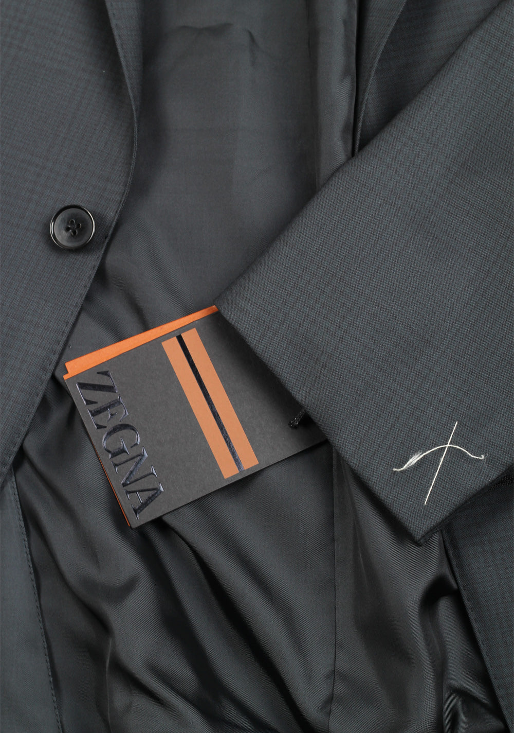 ZEGNA Sartorial 15Milmil15 Gray Checked Suit Size 50 / 40 U.S.