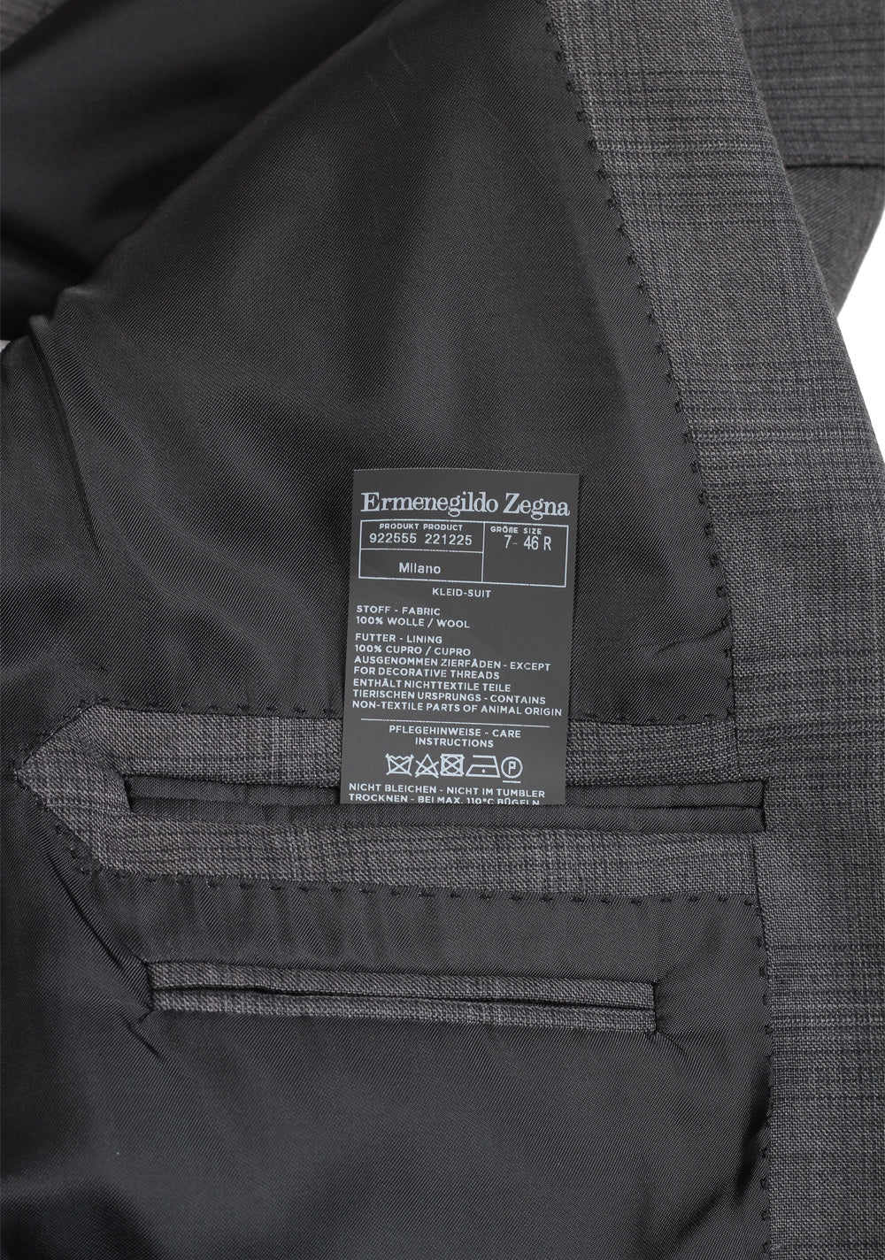 Ermenegildo Zegna Milano Trofeo Gray Suit Size 46 / 36R U.S.