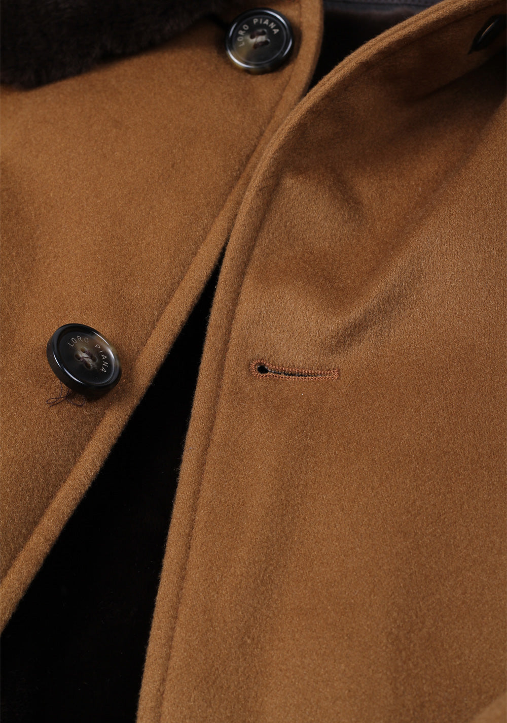 Loro Piana Beige Cashmere Fur Lined Overcoat Size XXXL / 58 / 48R U.S.