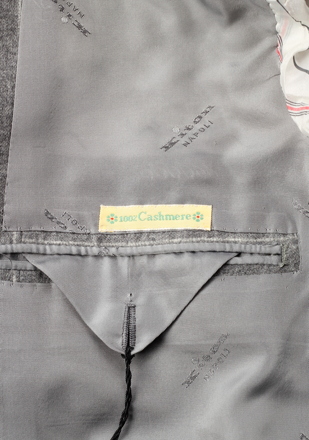 Kiton Suit Size 52 / 42R U.S. 100% Cashmere Flannel
