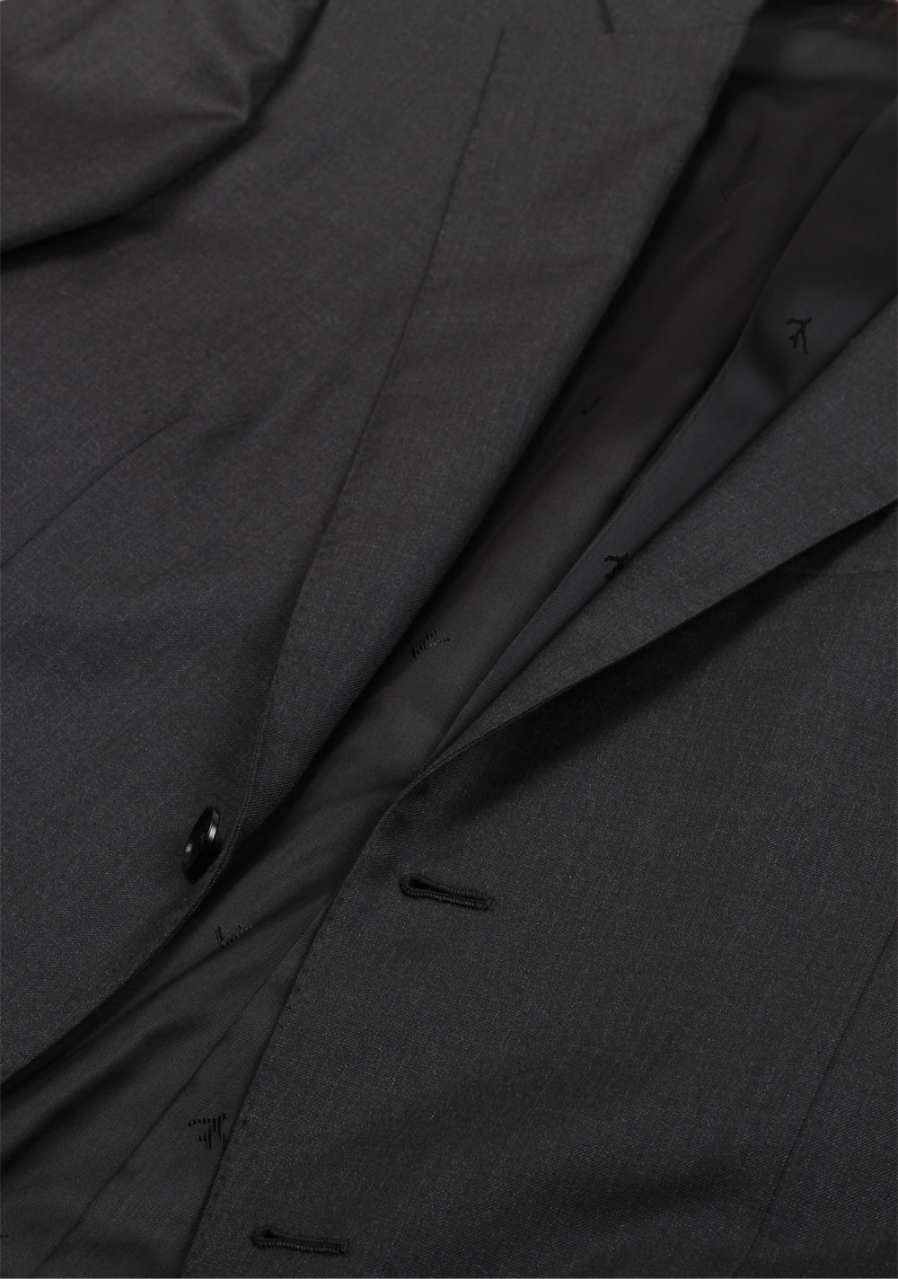 Isaia Charcoal Suit Size 48 / 38R U.S. Super 130s