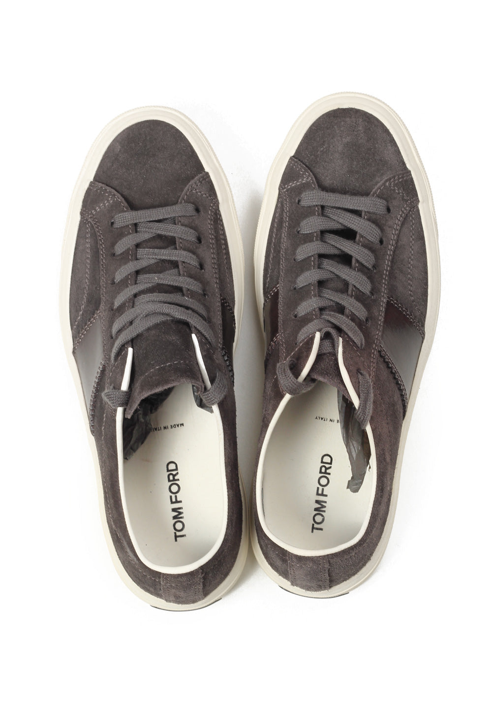 TOM FORD Cambridge Lace Up Dark Gray Suede Sneaker Shoes Size 8,5 UK / 9,5 U.S.