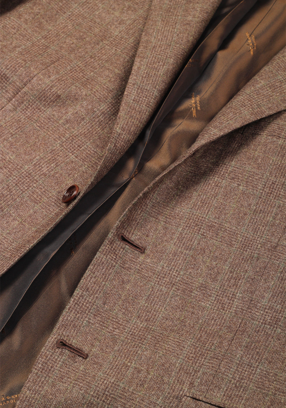 Kiton Checked Brown Sport Coat Size 50 / 40R U.S. In Cashmere