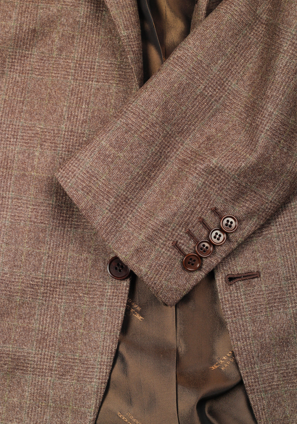 Kiton Checked Brown Sport Coat Size 50 / 40R U.S. In Cashmere
