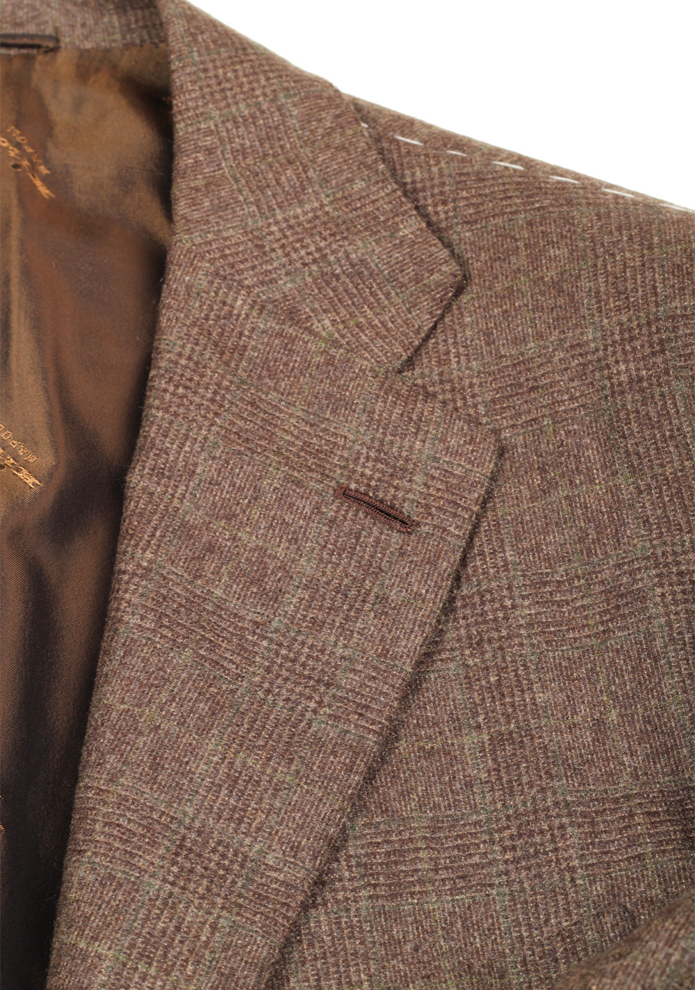 Kiton Checked Brown Sport Coat Size 50 / 40R U.S. In Cashmere