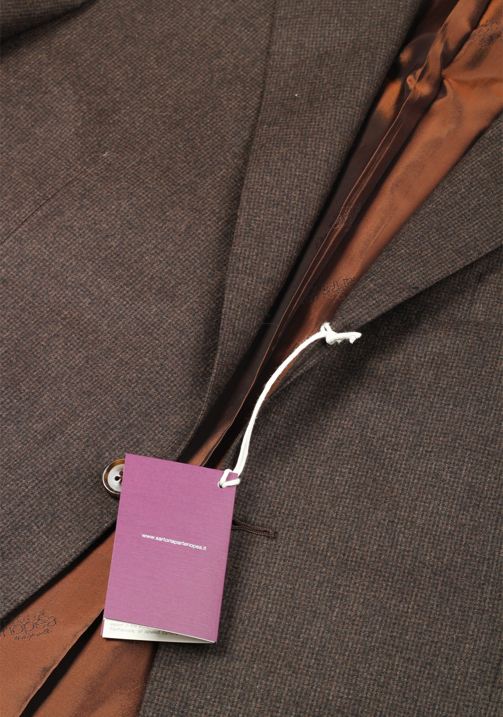 Sartoria Partenopea Brown Suit Size 56 / 46R U.S. In Wool