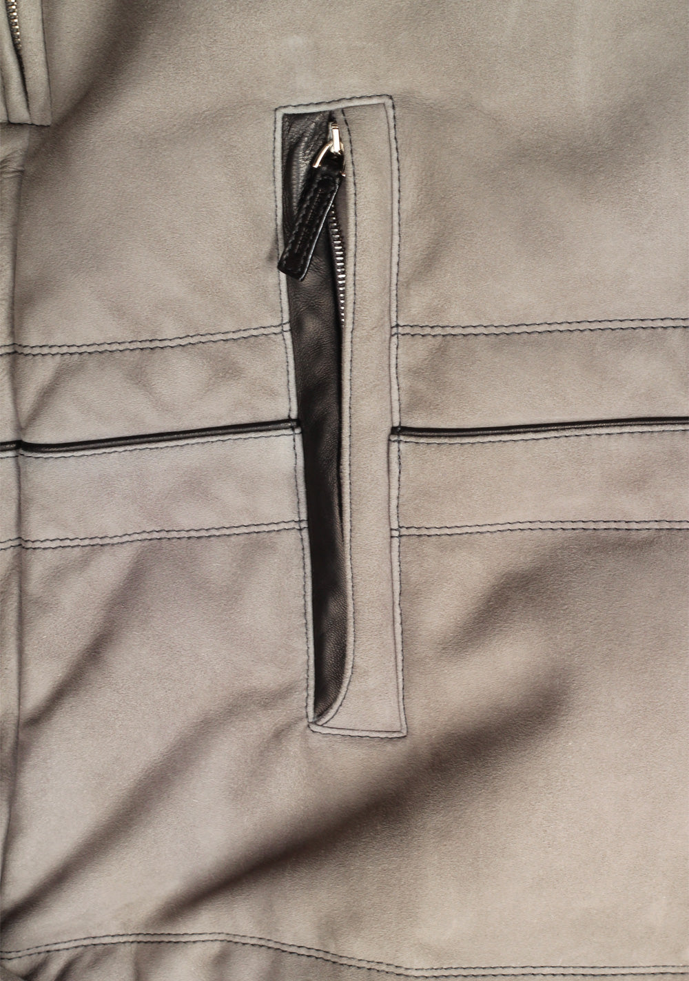 Massimo Sforza Gray Leather Coat Jacket Size 58 / 48R U.S.