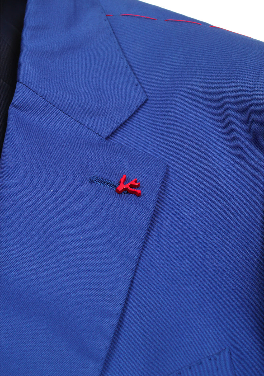 Isaia Napoli Solid Blue Suit Base Amalfi