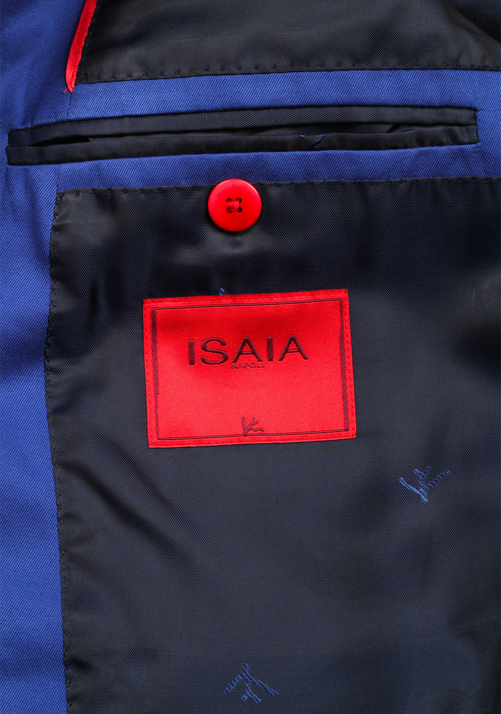 Isaia Napoli Solid Blue Suit Base Amalfi