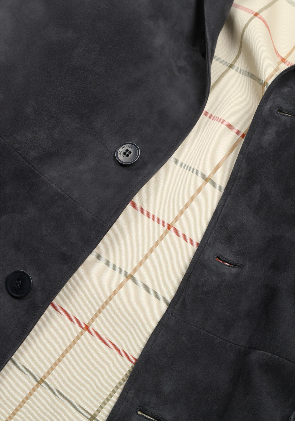 Loro Piana Gray Goat Leather Suede Coat