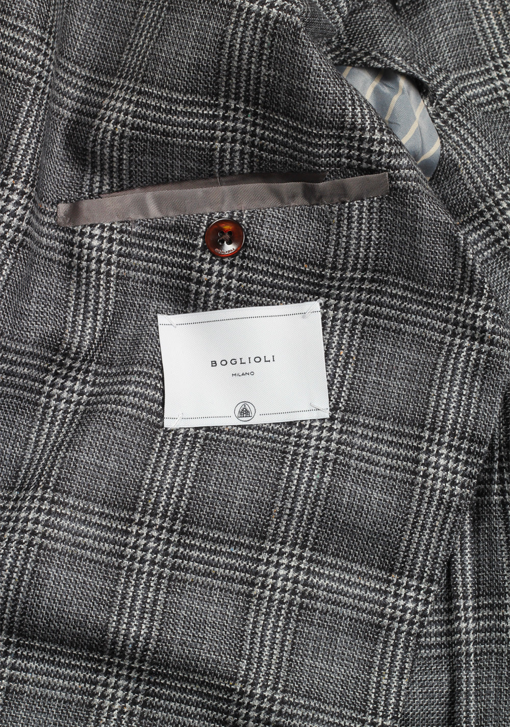 Boglioli K Jacket Gray Double Breasted Checked Sport Coat
