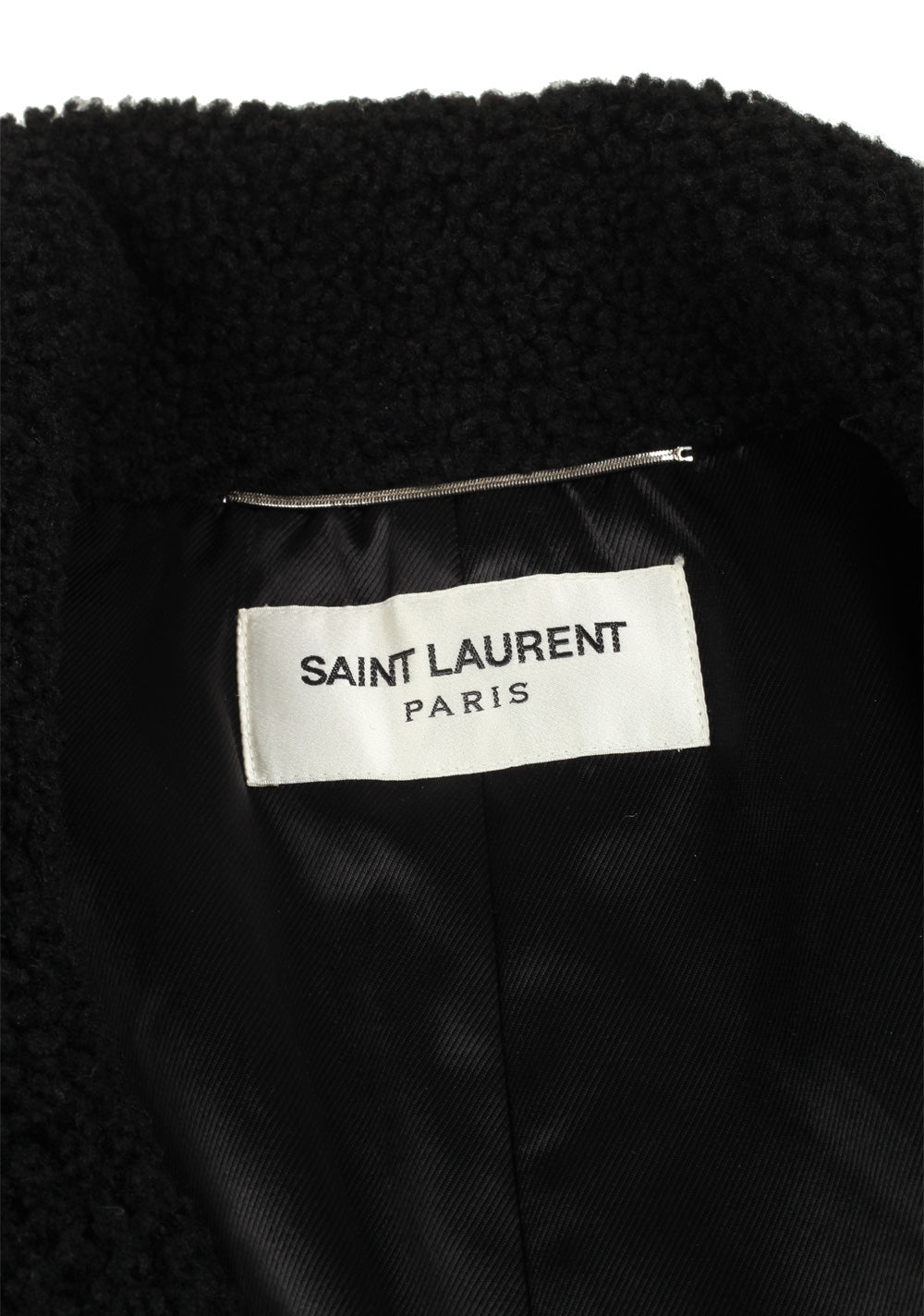 Saint Laurent Paris Gray Shearling  Over Coat Size 48 / 38R U.S.