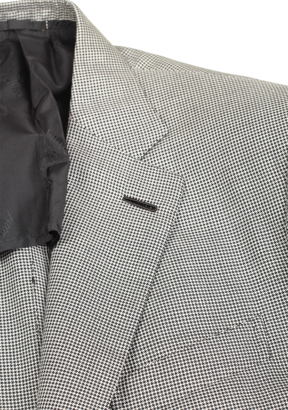 Brioni Condotti  Black / White Sport Coat Size 52 / 42R U.S. In Silk Blend