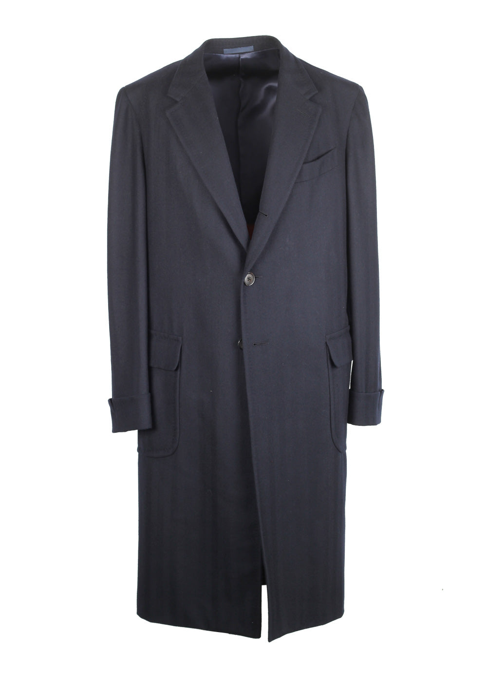 Caruso Blue Cashmere Blend Over Coat  Size 54 / 44R U.S.