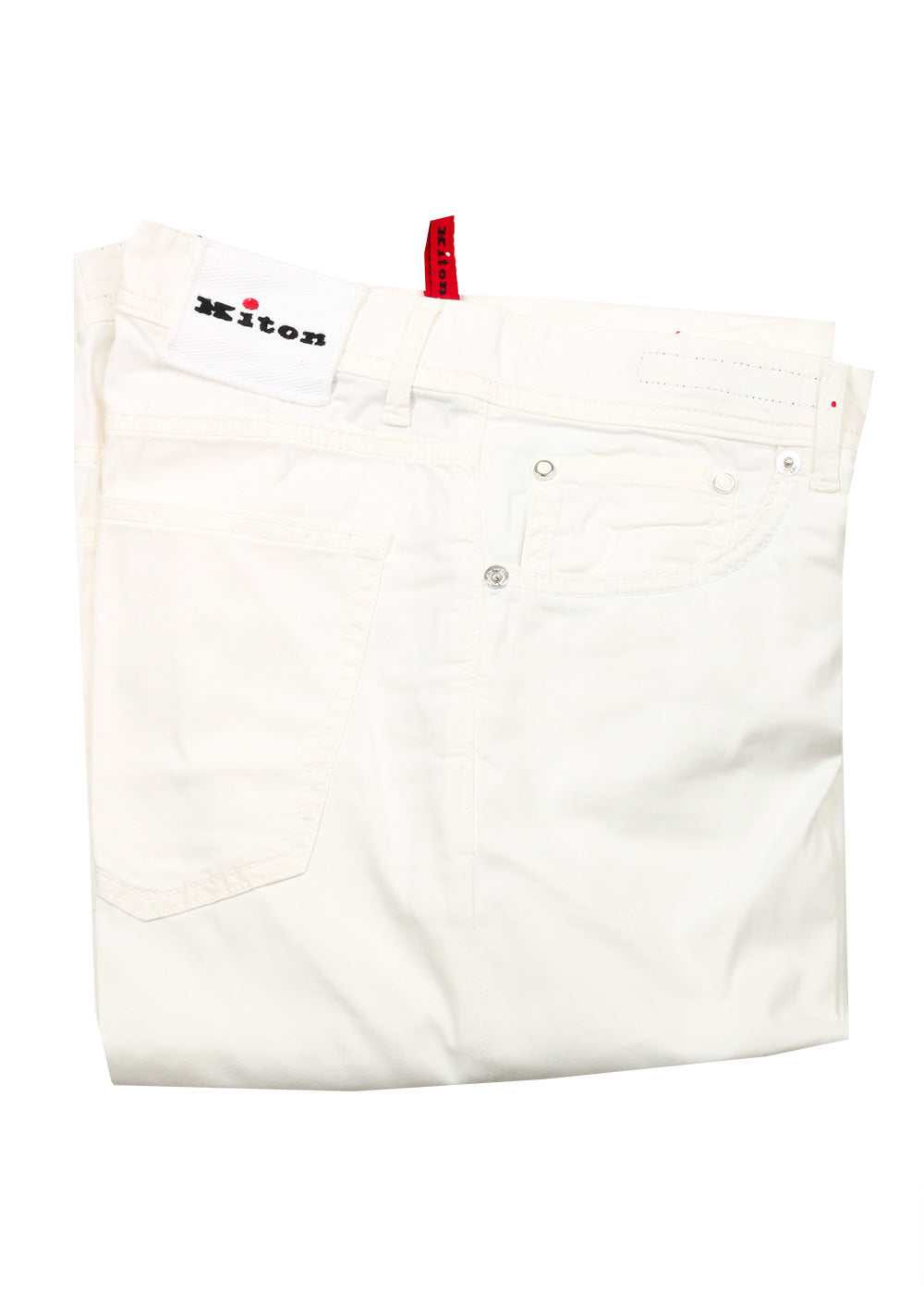 Kiton White Slim Jeans