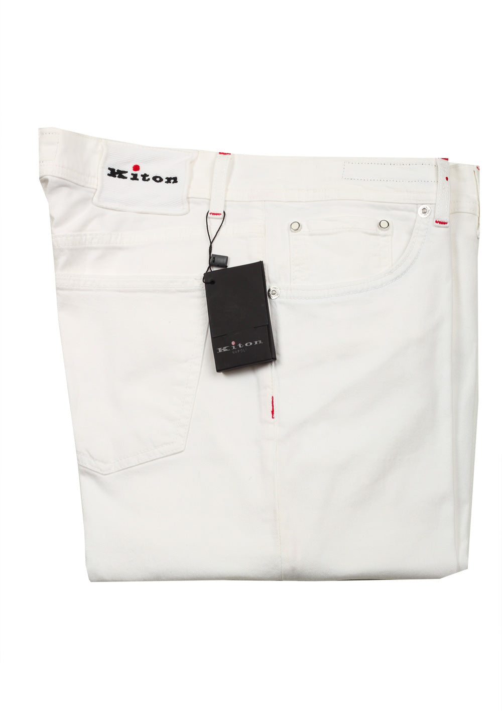 Kiton White Slim Jeans