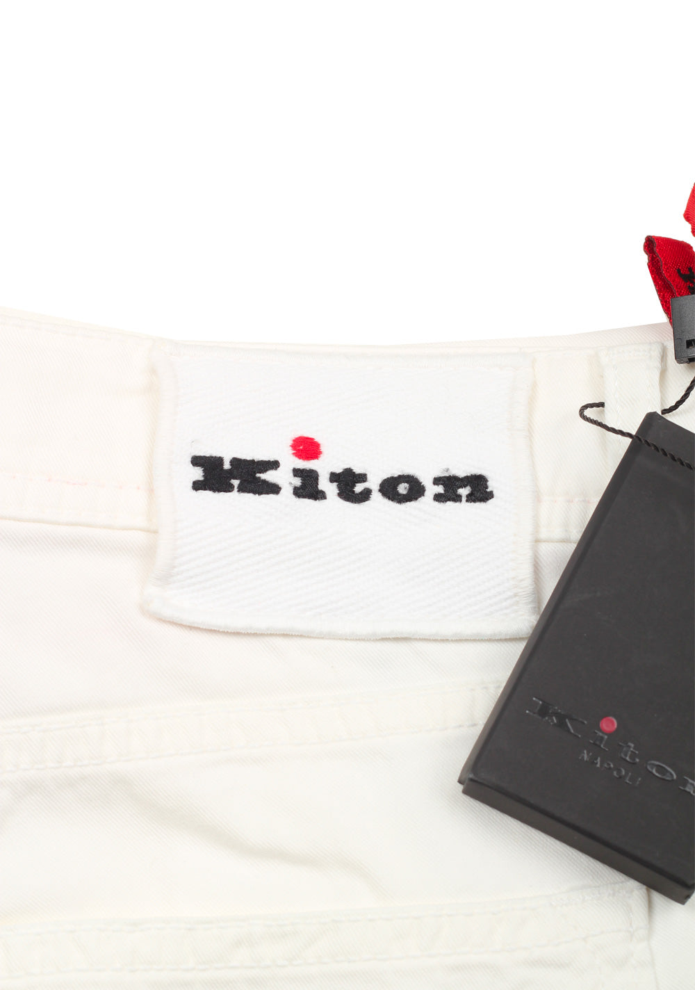 Kiton White Slim Jeans