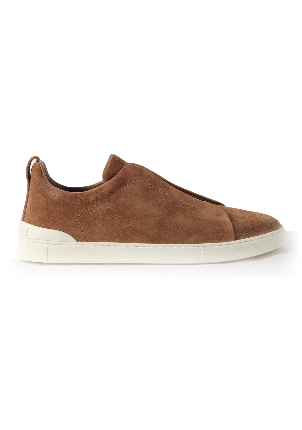 ZEGNA Triple Stitch Brown Suede Shoes