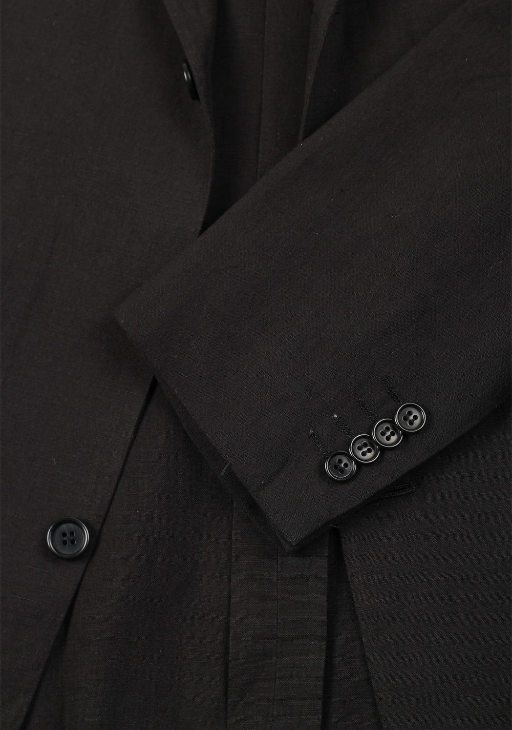 Kiton Black Sport Coat Size 48 / 38R U.S. In Silk Linen