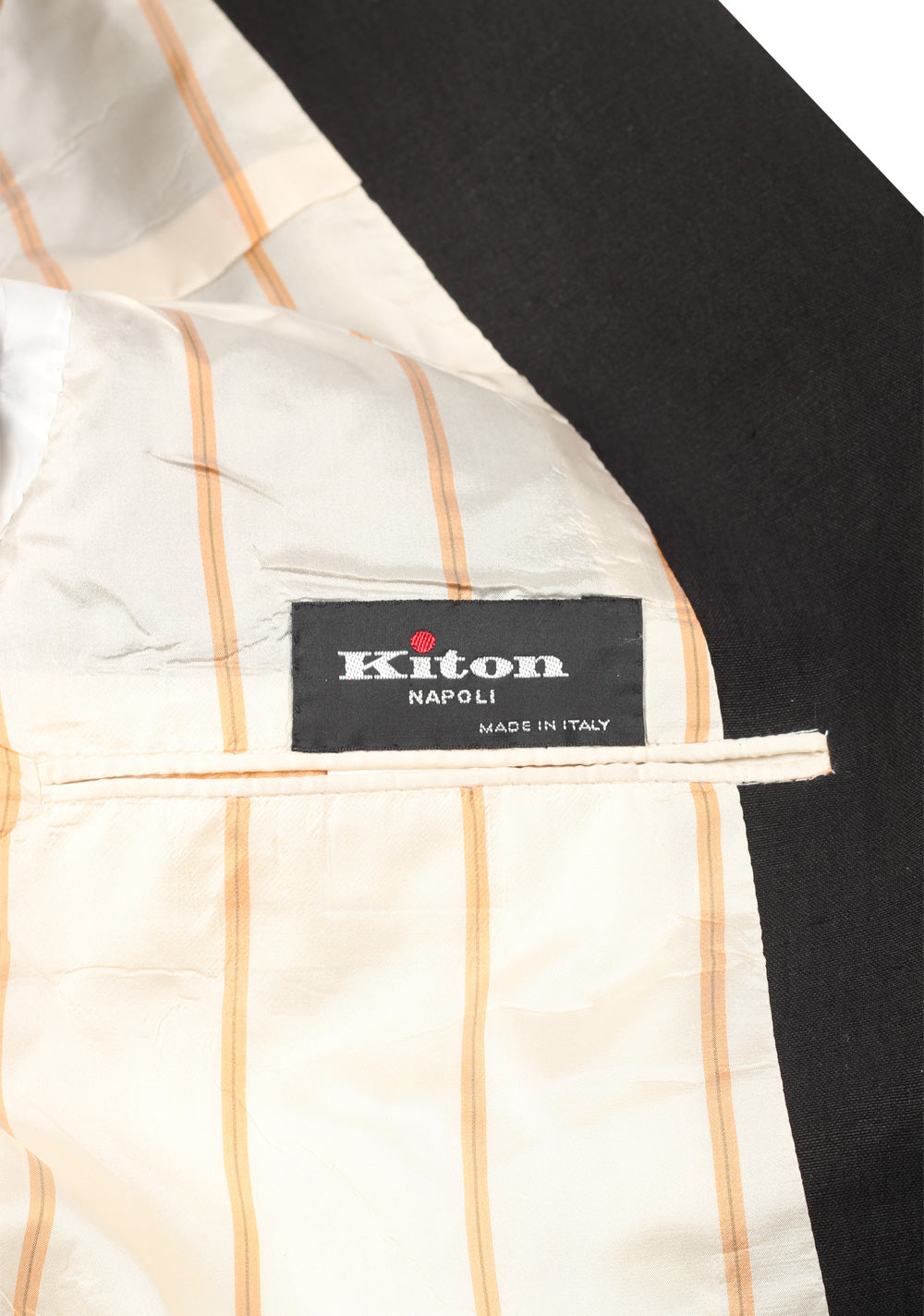 Kiton Black Sport Coat Size 48 / 38R U.S. In Silk Linen