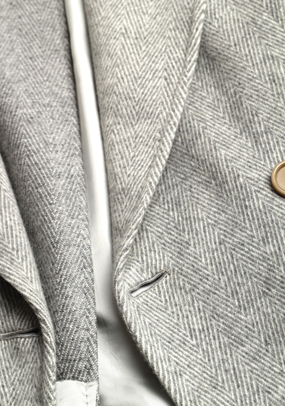 Kiton Gray Double Breasted Vicuna Coat Size 52 / 42R U.S.