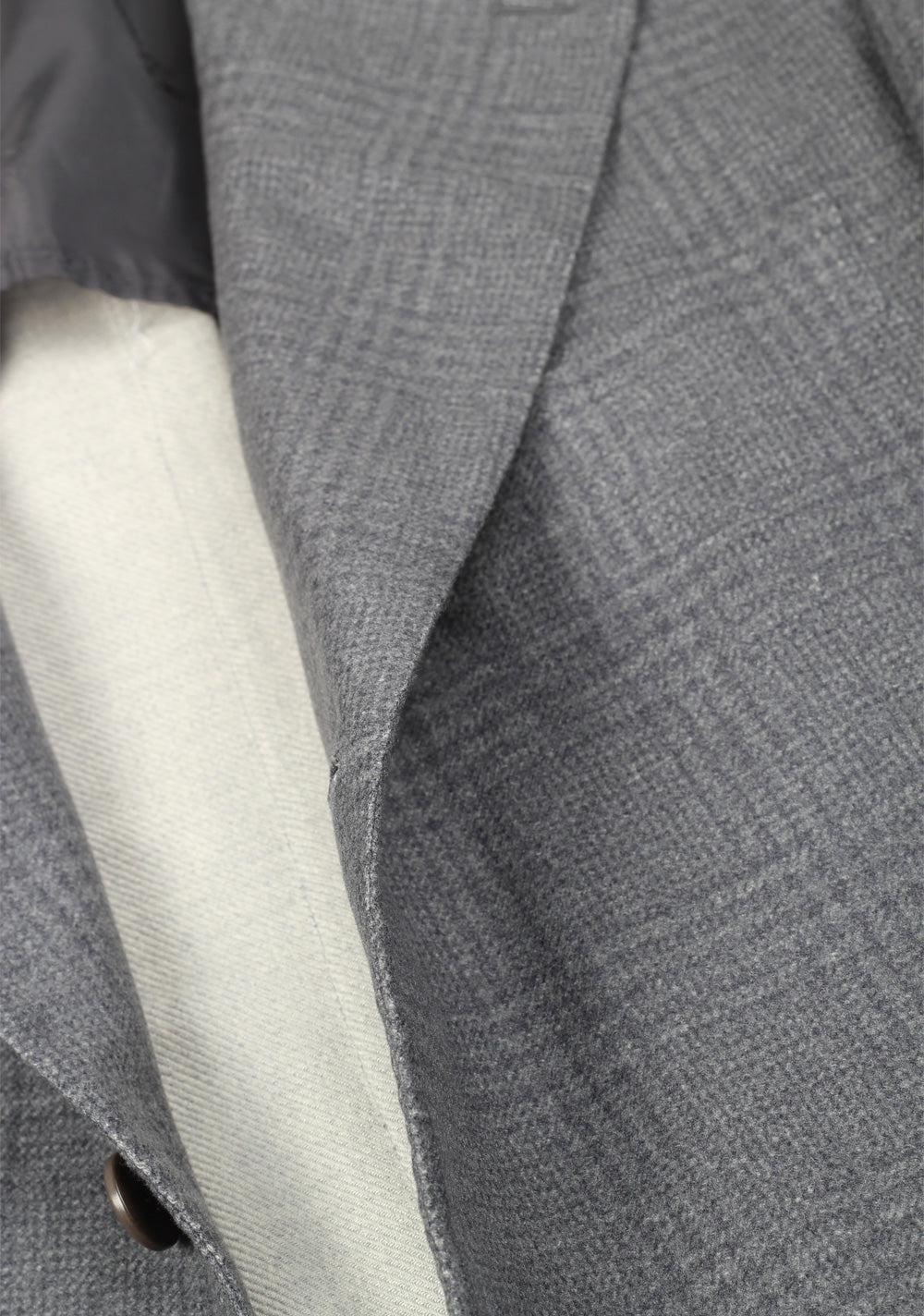 Kiton Gray Checked Sport Coat Size 50 / 40R U.S. In Silk Cashmere