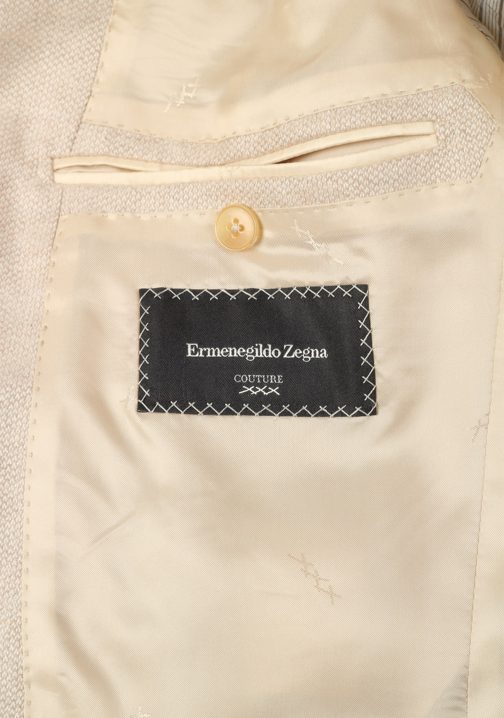 Ermenegildo Zegna Couture Beige Cashmere Sport Coat Size 50 / 40R U.S.